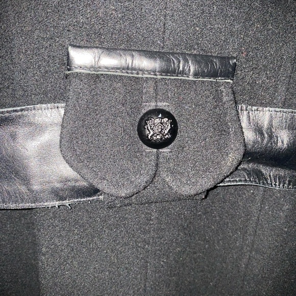 Authentic Mackage Women’s Wool & Leather Long Coat Size XS - Picture 4 of 10